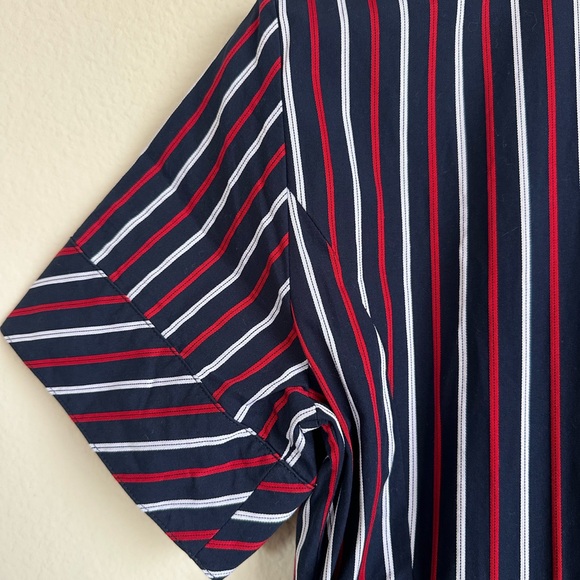 Brooks Brothers Navy and Red Stripe Fit and Flare Dress - Picture 15 of 15